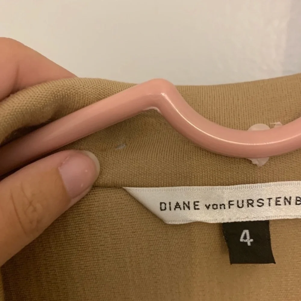 Diane Von Furstenburg tan button down jacket - Picture 4 of 6